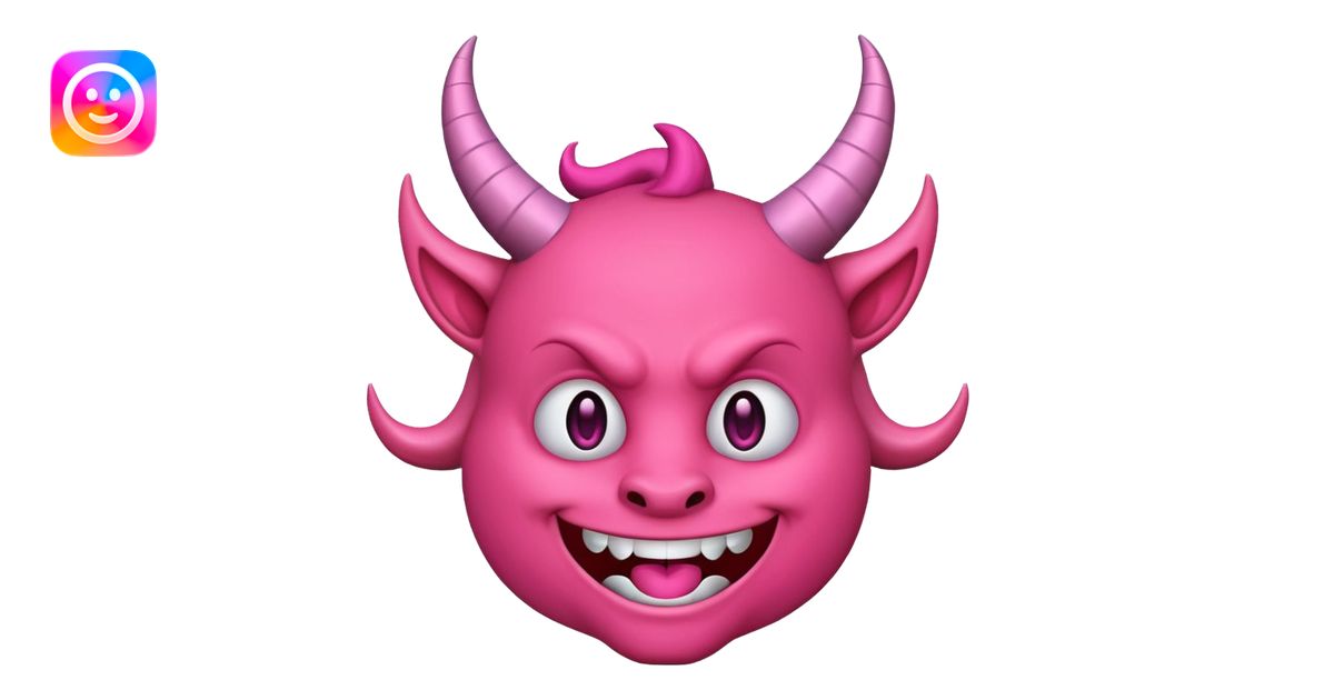 Devil emoji but pink emoji | AI Emoji Generator