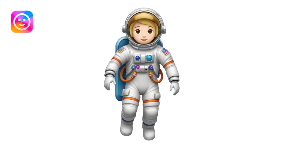 astronaut floating in colorful space suit emoji | AI Emoji Generator