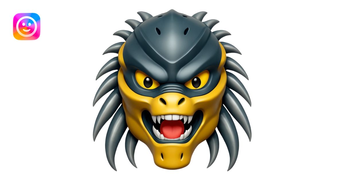 smiling predator from movie predator emoji | AI Emoji Generator
