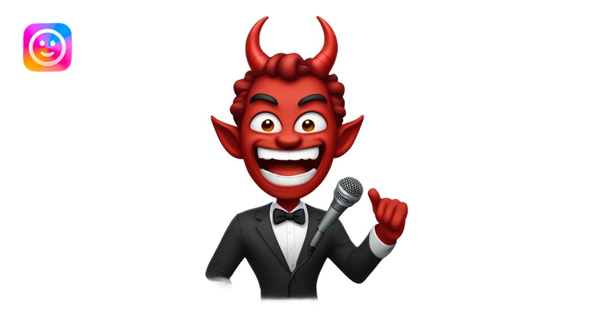 Devil mic drop emoji | AI Emoji Generator