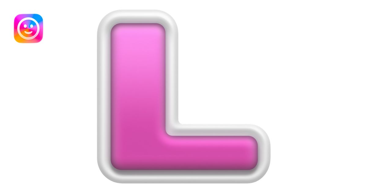 pink :L emoji | AI Emoji Generator