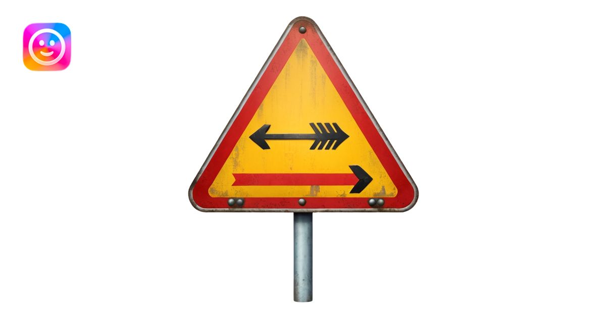 Road sign dead end emoji | AI Emoji Generator