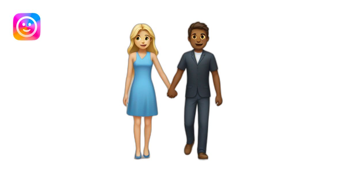 A men and women holding hands emoji AI Emoji Generator