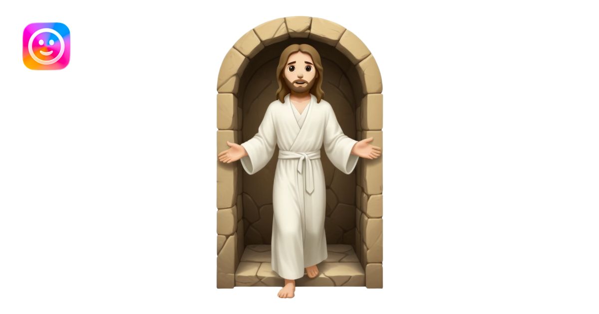 Jesus walking out of the tomb emoji | AI Emoji Generator