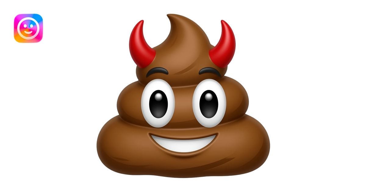 Poop with devil horns emoji | AI Emoji Generator