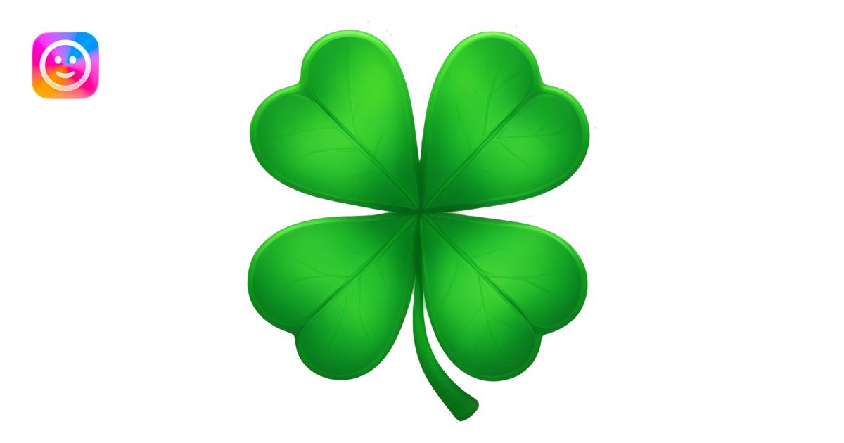 Four-Leaf Clover emoji | AI Emoji Generator
