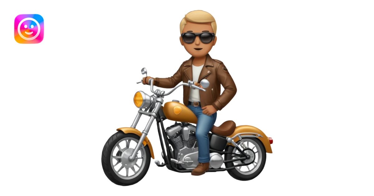 easy rider breaker morant on chopper motorcycle emoji | AI Emoji Generator