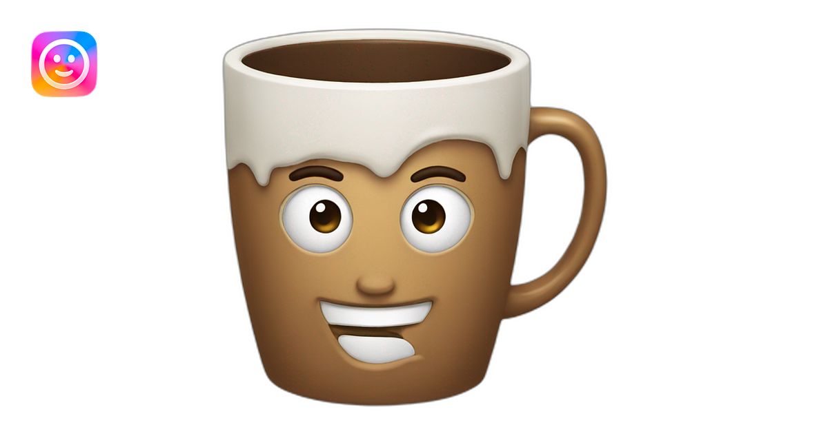 a mug full of coffee mugs emoji | AI Emoji Generator