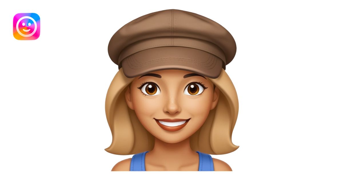 stylish latin-american woman wearing a cap and smiling with a small ...