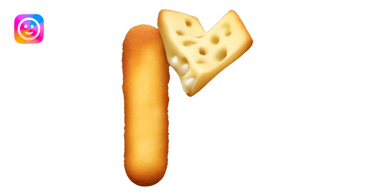 Mozzarella stick with cheese coming out emoji | AI Emoji Generator
