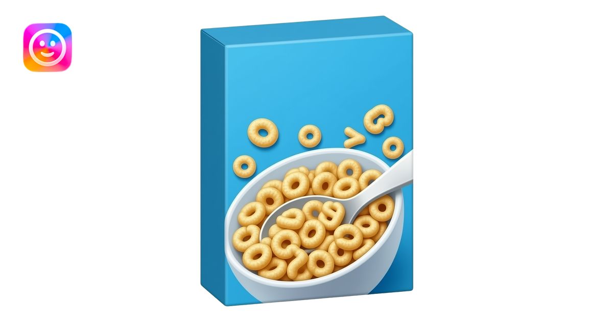 blue ceareal box of puffed rice alphabet shaped cereal with no words on ...