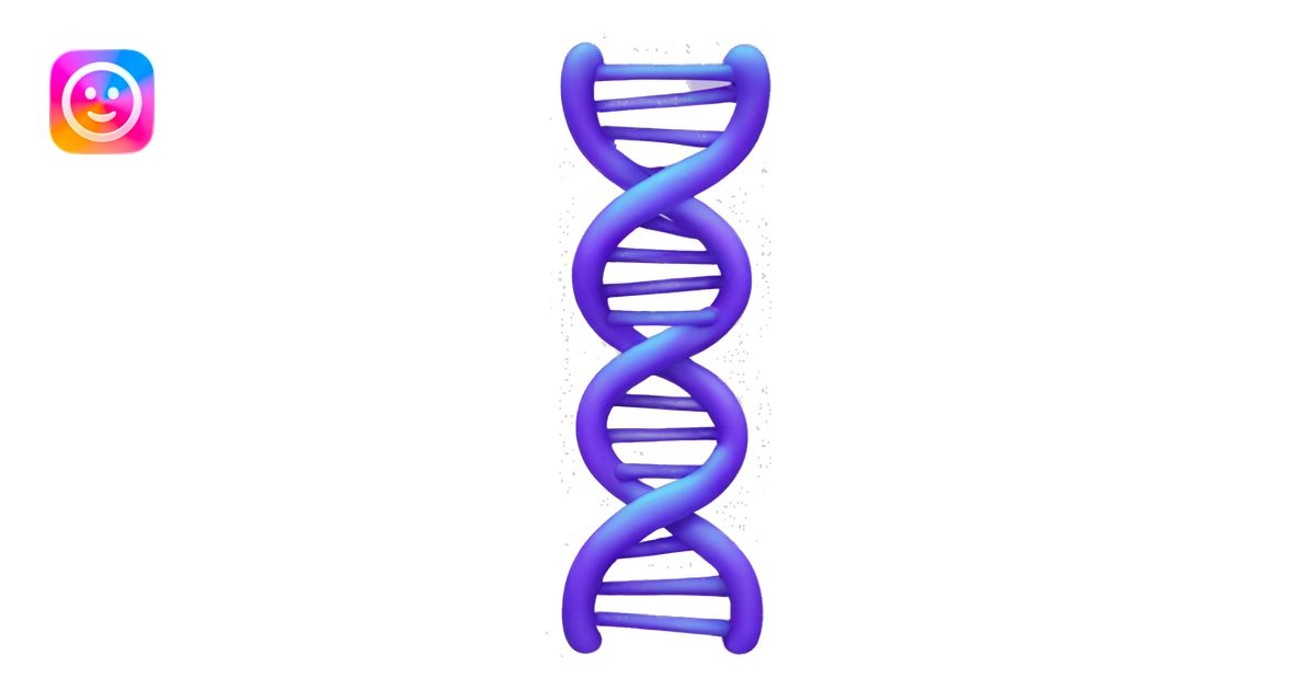 Purple DNA double helix emoji | AI Emoji Generator