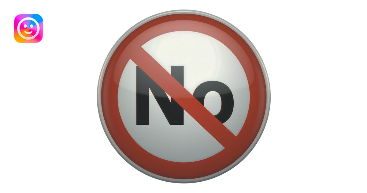 No sign emoji | AI Emoji Generator