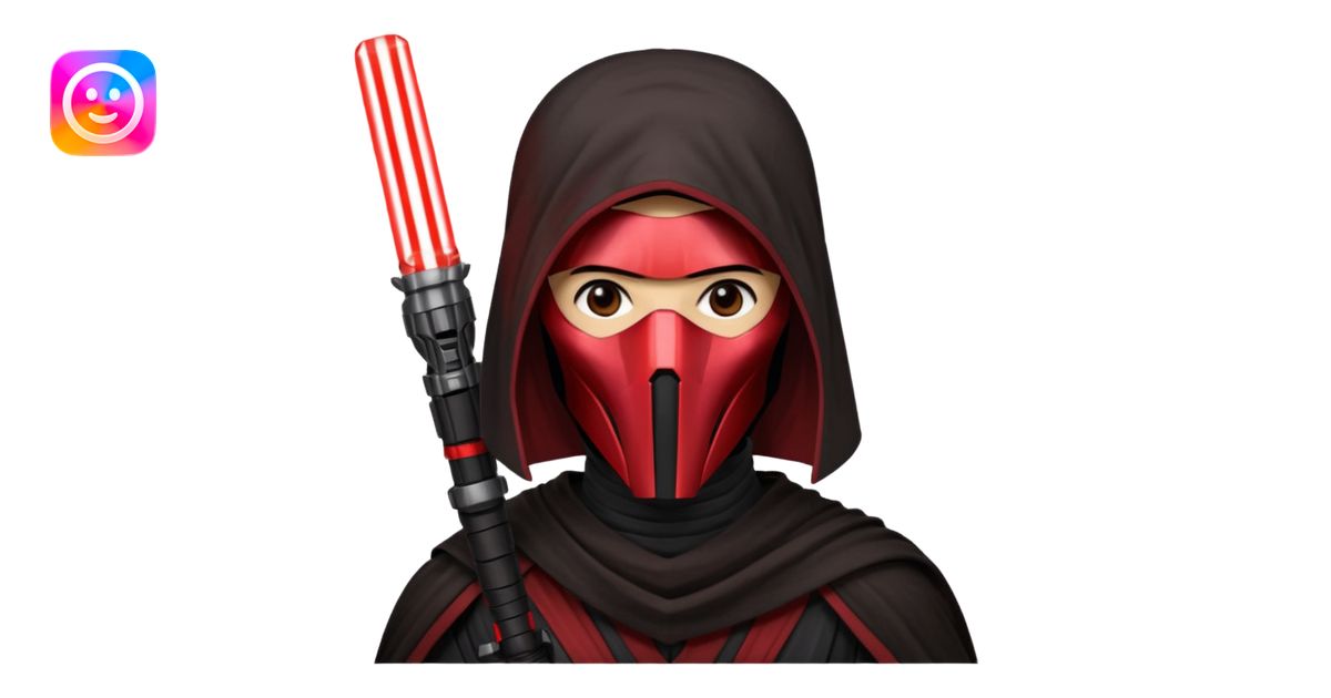 Darth Revan with his mask on holding red lightsaber mainly face shot ...