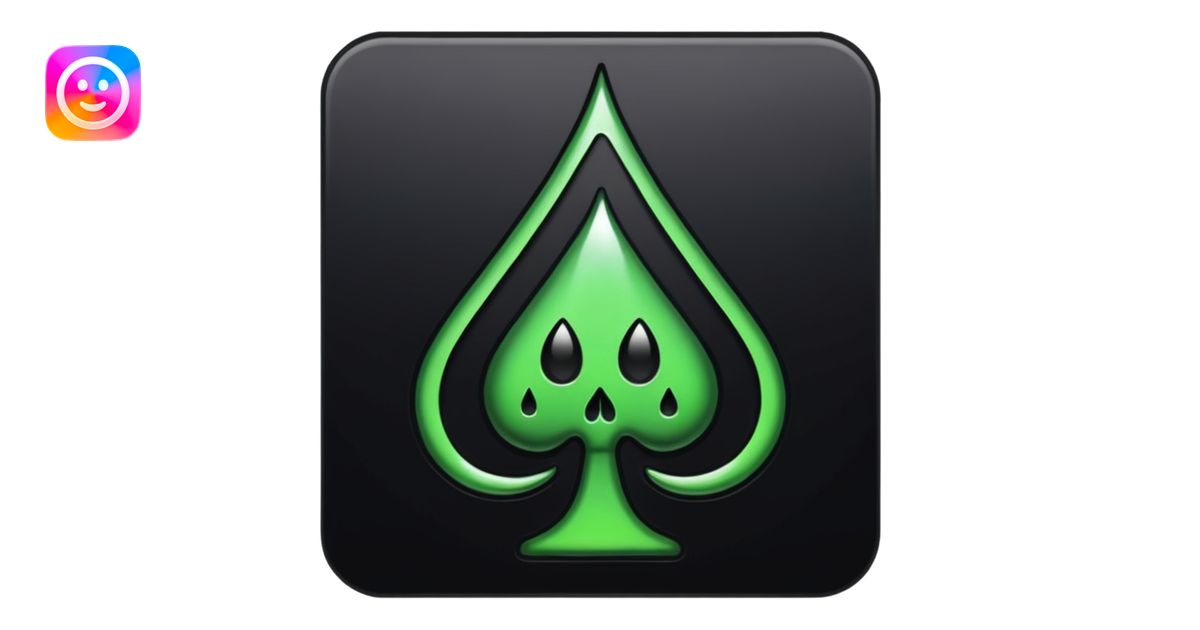 Ace of spades black slimey drip effect emoji | AI Emoji Generator