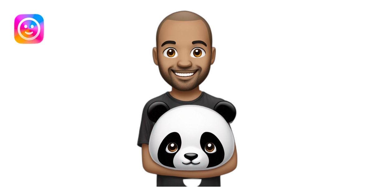 Panda qui fait un câlin à Tony parker emoji | AI Emoji Generator