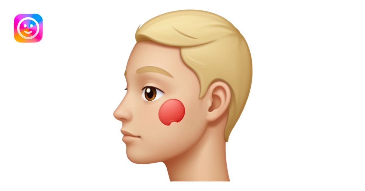 cheek from the side, with a pimple patch emoji | AI Emoji Generator