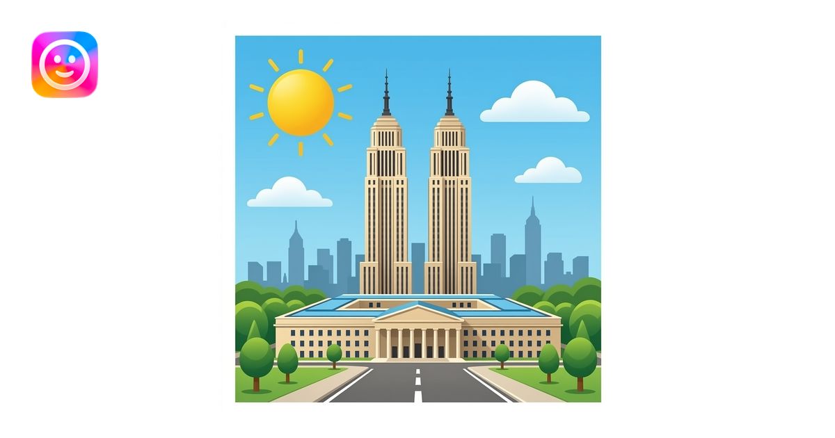 The Pentagon, usa building - add twin towers emoji | AI Emoji Generator