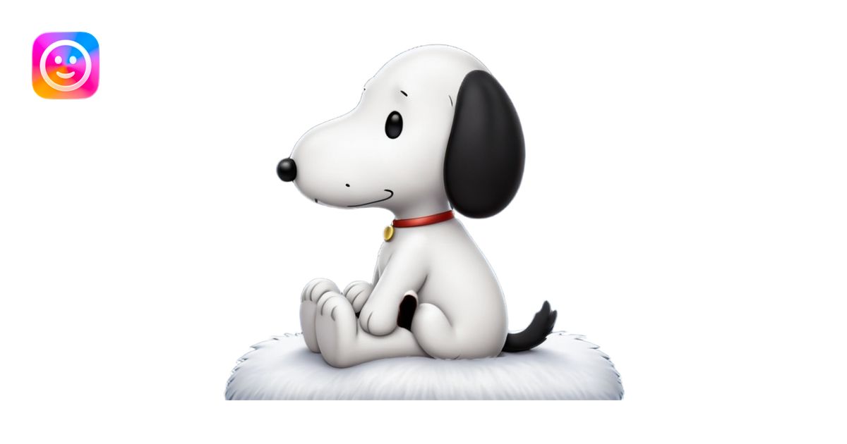 🌙🐾 Snoopy watching stars quietly emoji | AI Emoji Generator