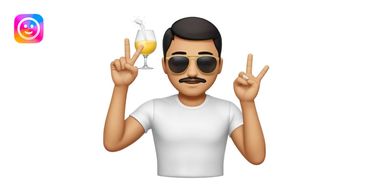 3D apple-style emoji of a stylish man performing the iconic Salt Bae ...