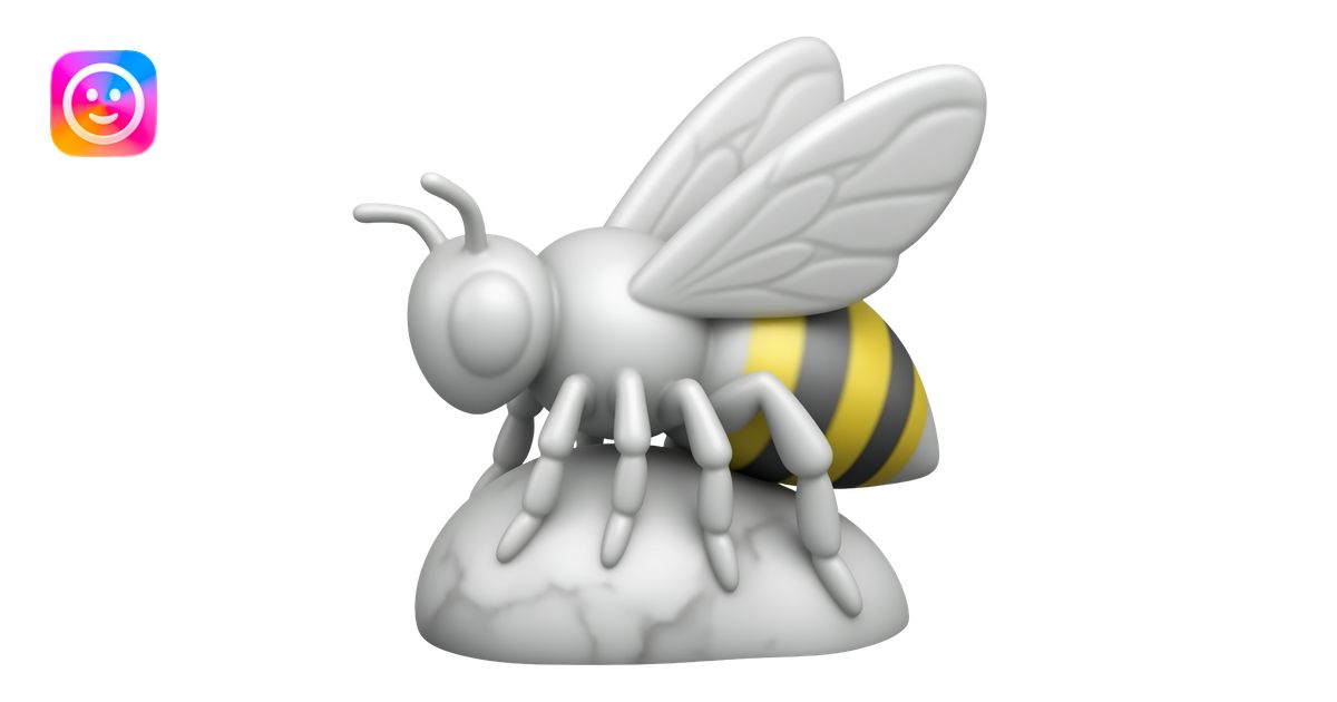 marble bee statue emoji | AI Emoji Generator
