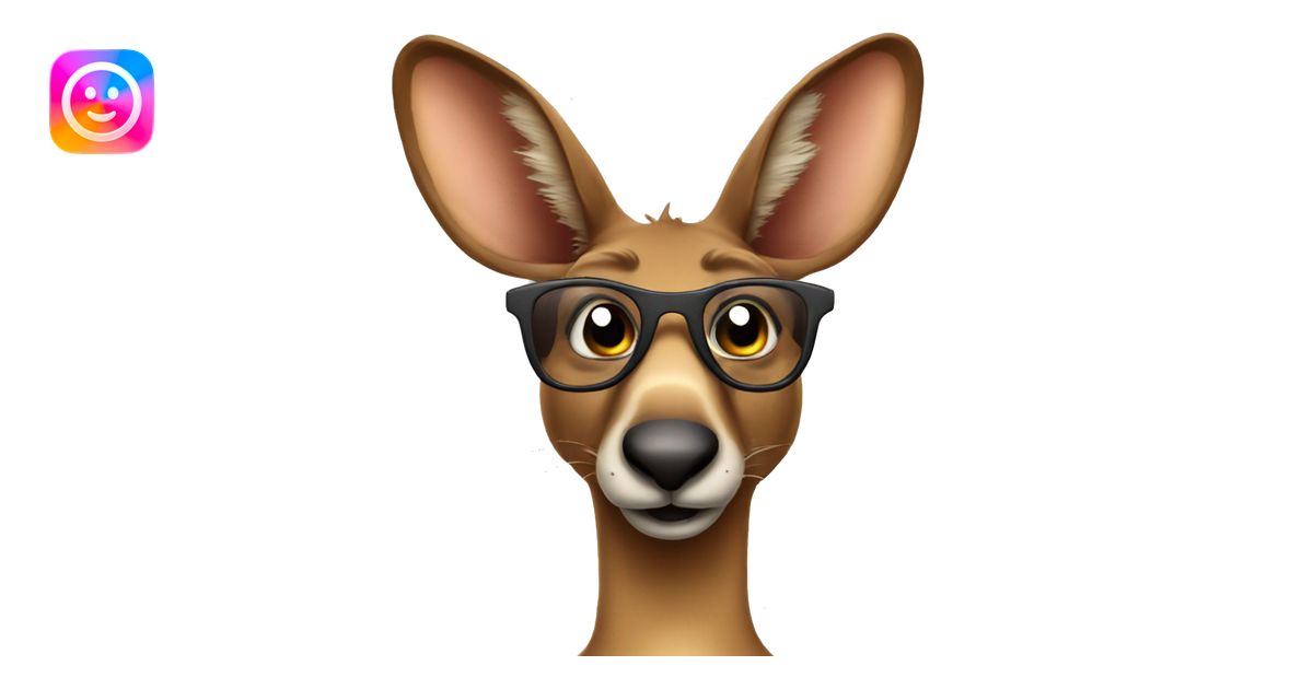 Roo with galsses emoji | AI Emoji Generator