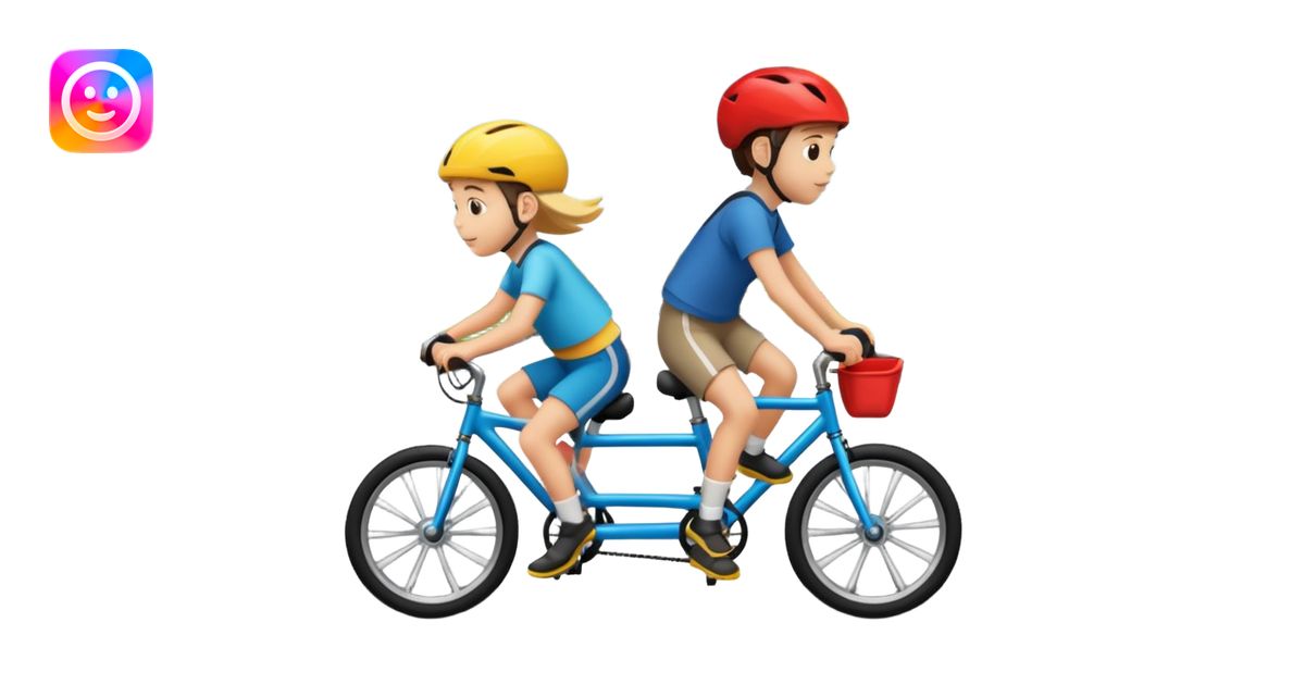 Car zooming by two kids on bikes emoji | AI Emoji Generator