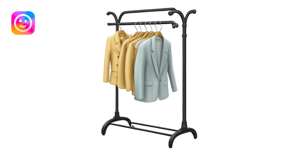 Clothing rack feminine modern emoji | AI Emoji Generator
