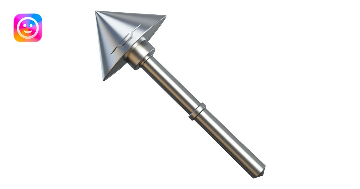 metallic cyber wand, shiny tip emoji | AI Emoji Generator