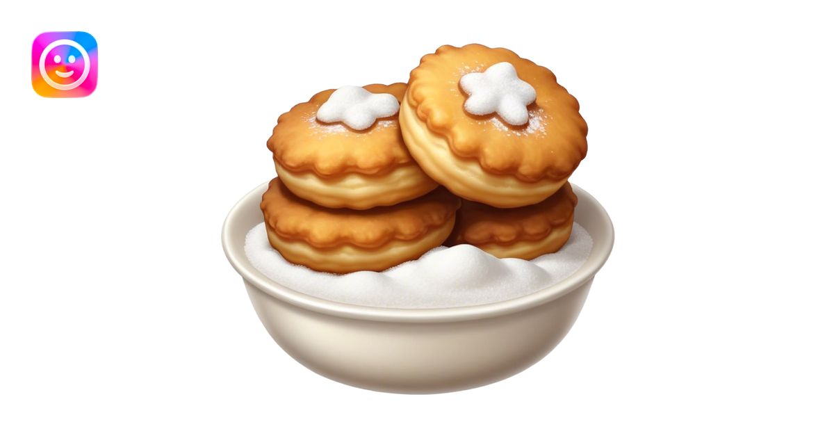 Buñuelo Cinematic Realistic Buñuelo Dessert Emoji, depicted as ...