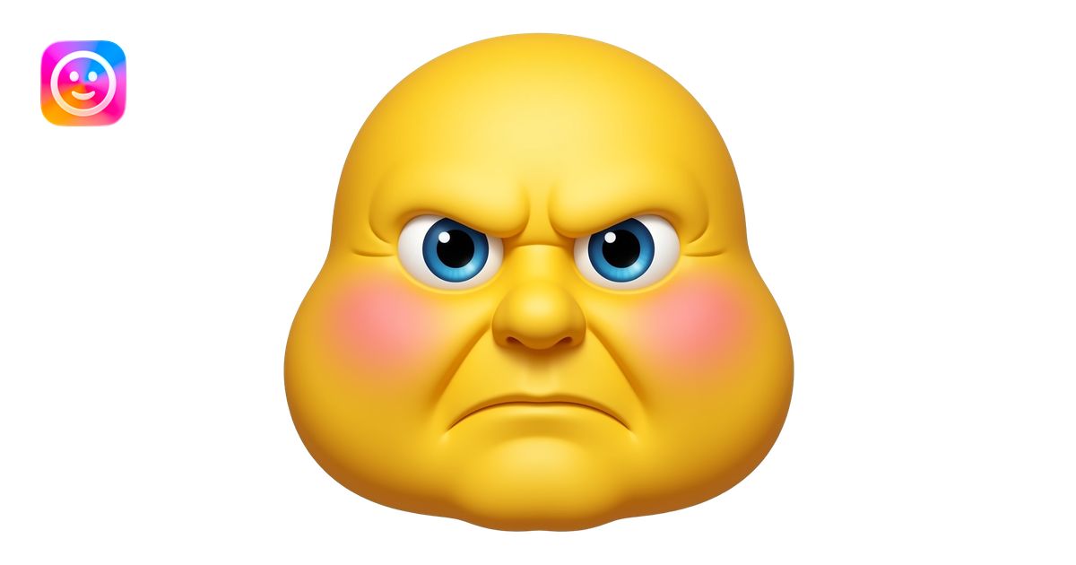 Yellow circle emoji Flushed Bulge Face emoji | AI Emoji Generator