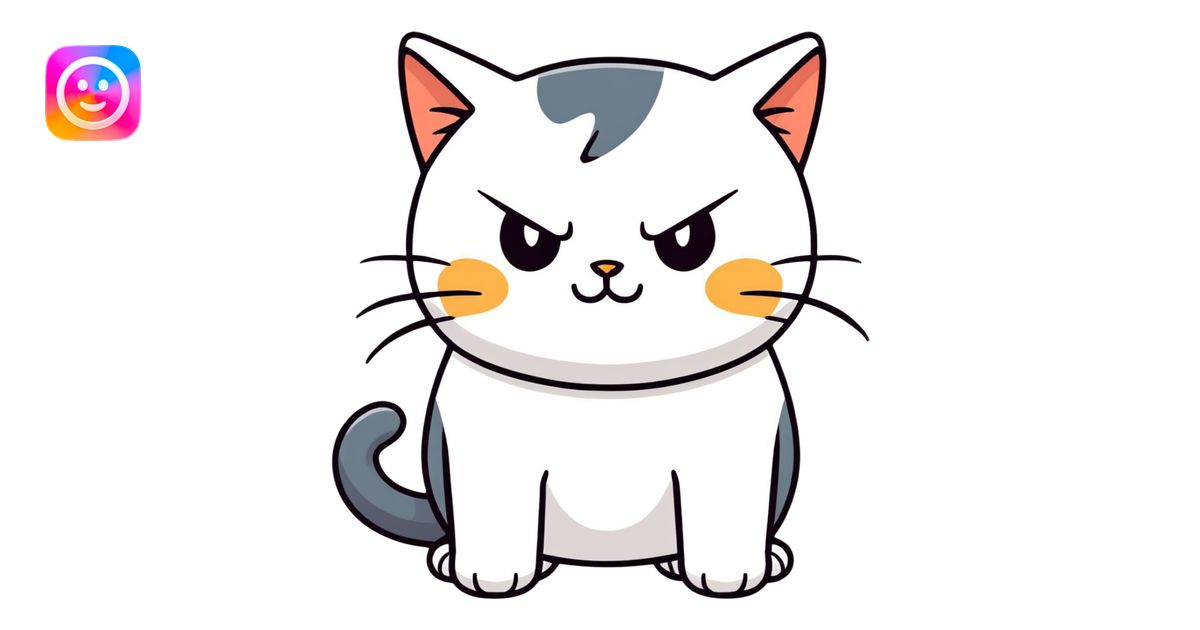 a cute cat saying chat me please 💢💢💢💢 emoji | AI Emoji Generator