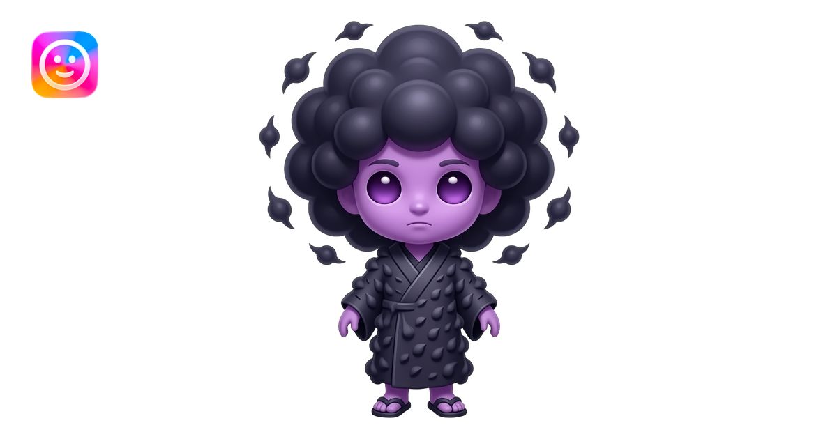 A full-body character with a massive head and tiny body, featuring ...