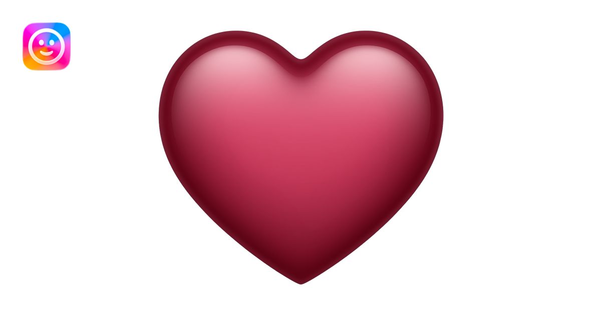 Maroon heart emoji | AI Emoji Generator
