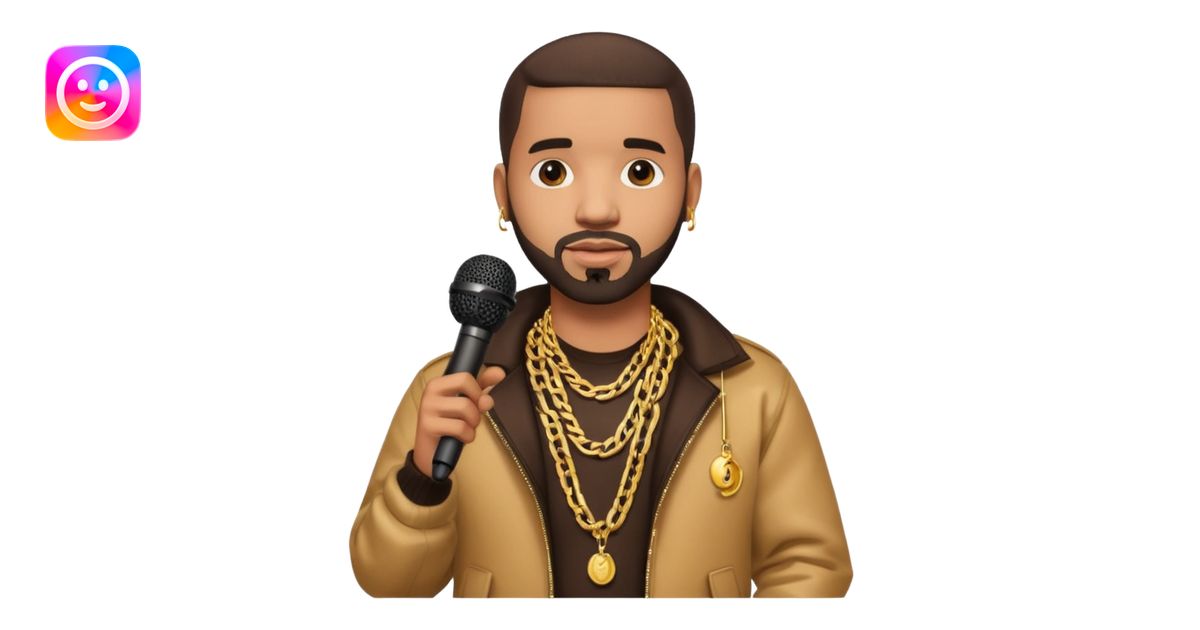 drake with microphone emoji | AI Emoji Generator