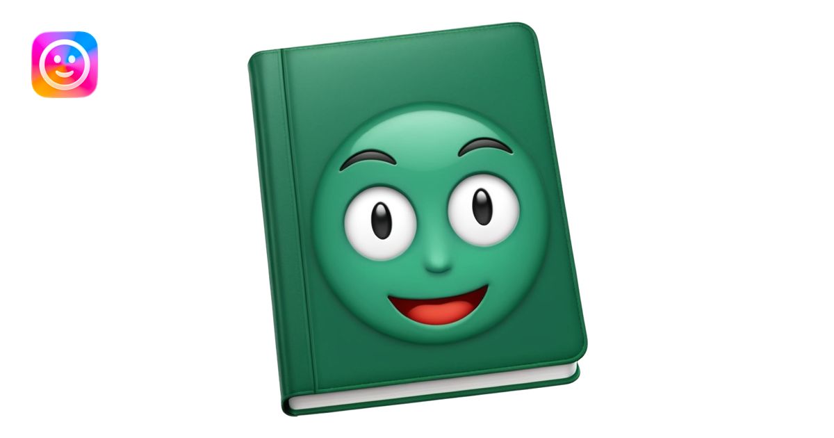 emoji green book without face emoji | AI Emoji Generator