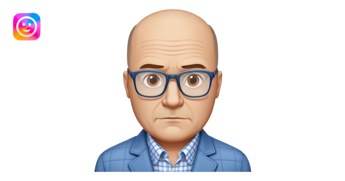 50-year-old heavyset man with wide face and prominent square jawline ...