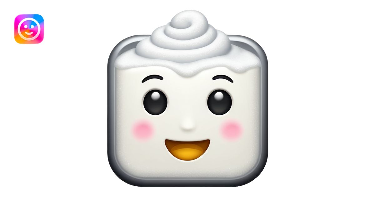 White sugar emoji | AI Emoji Generator