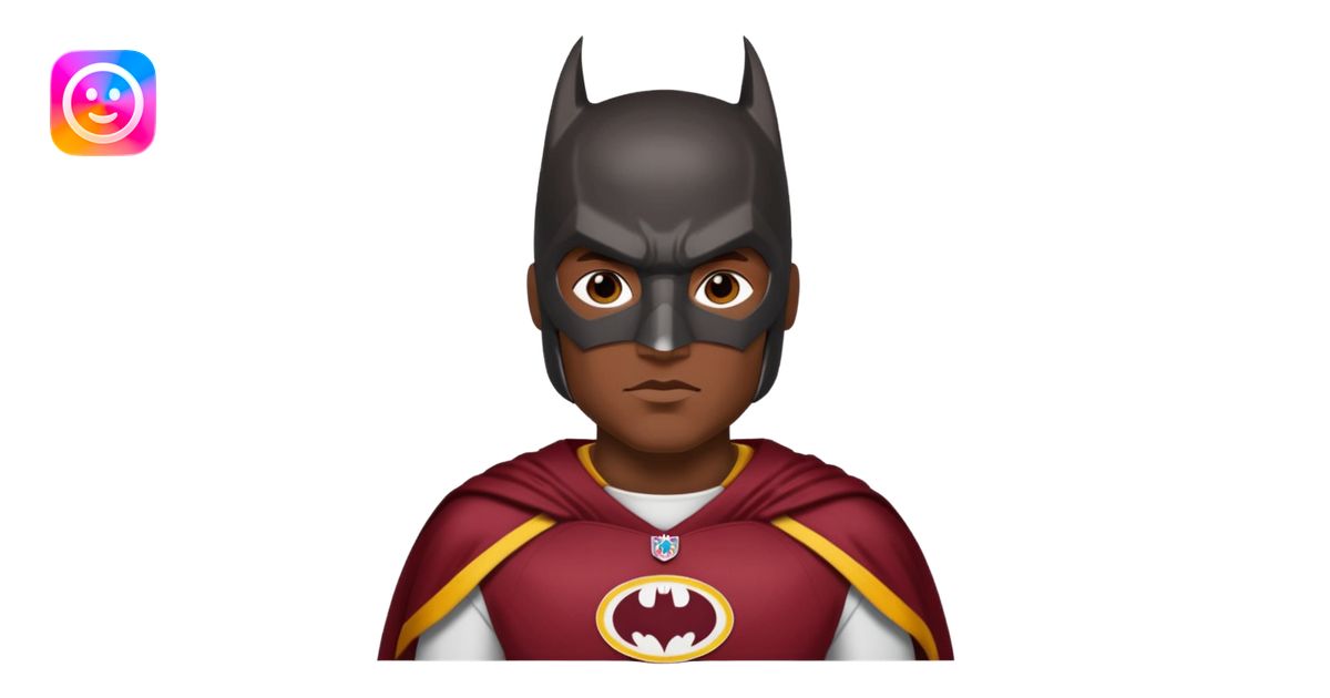 Batman with the Washington redskins uniform emoji | AI Emoji Generator