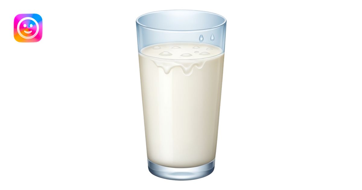 Glass of milk emoji | AI Emoji Generator