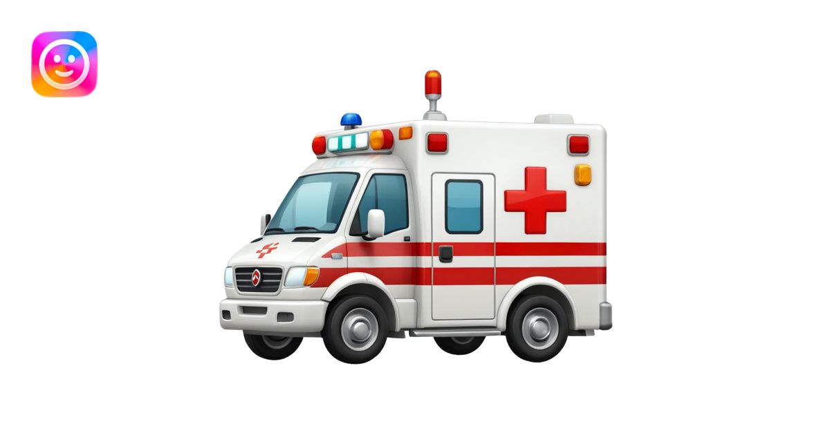 generate an ambulance emoji AI Emoji Generator
