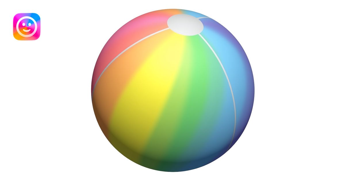 Pastel Rainbow Beach Ball emoji | AI Emoji Generator