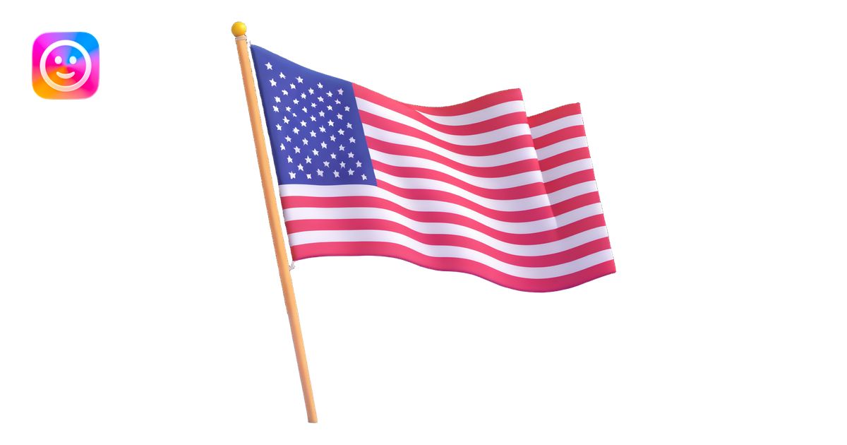 USA flag waving emoji | AI Emoji Generator