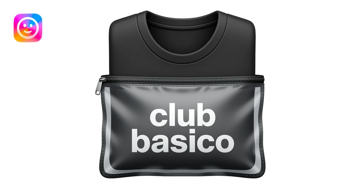 crear una remera negra doblada, dentro de una bolsa de zipper y que la ...