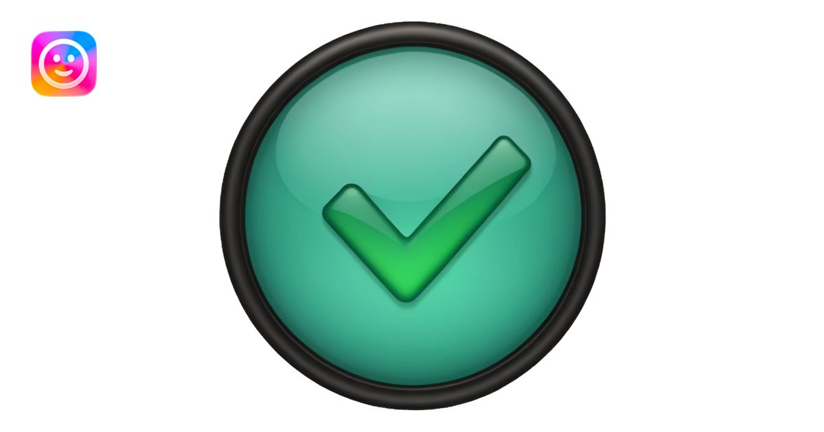 Green check mark emoji | AI Emoji Generator
