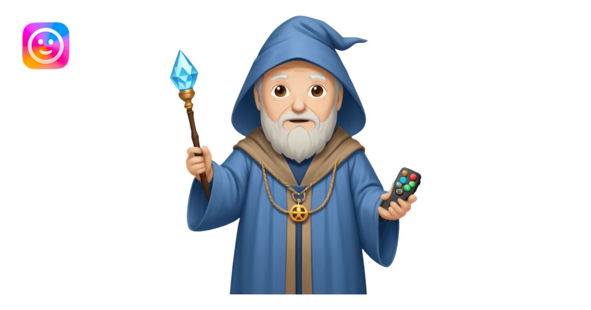 Wizard-remote control emoji | AI Emoji Generator