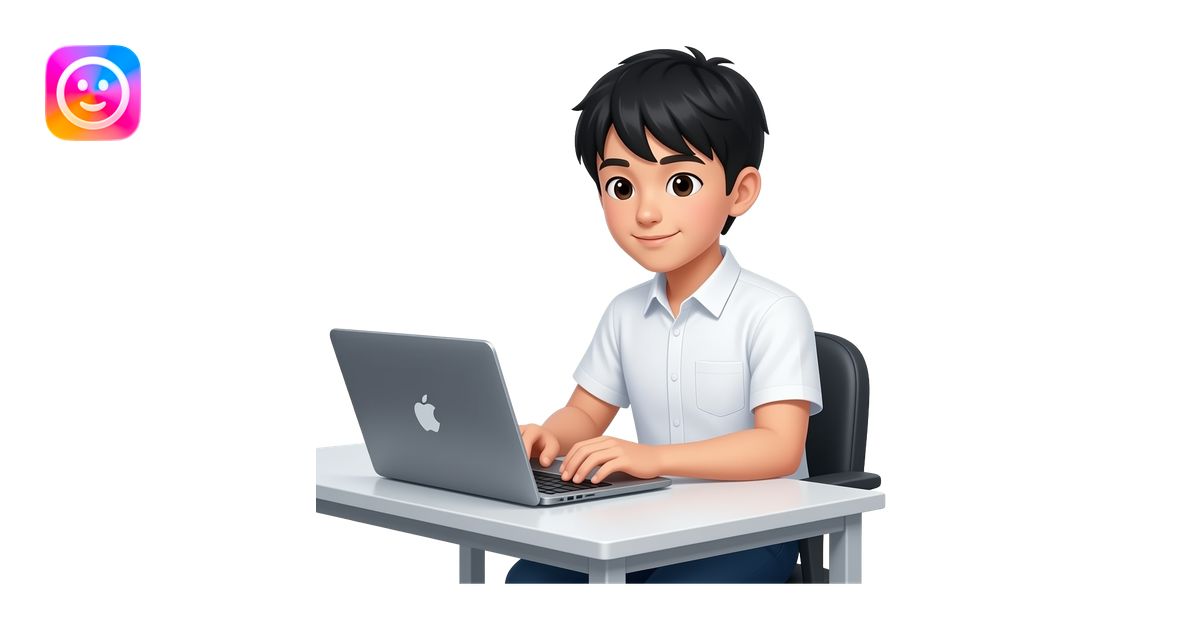Young Hong Kong secondary school macOS fullstack programmer in white ...
