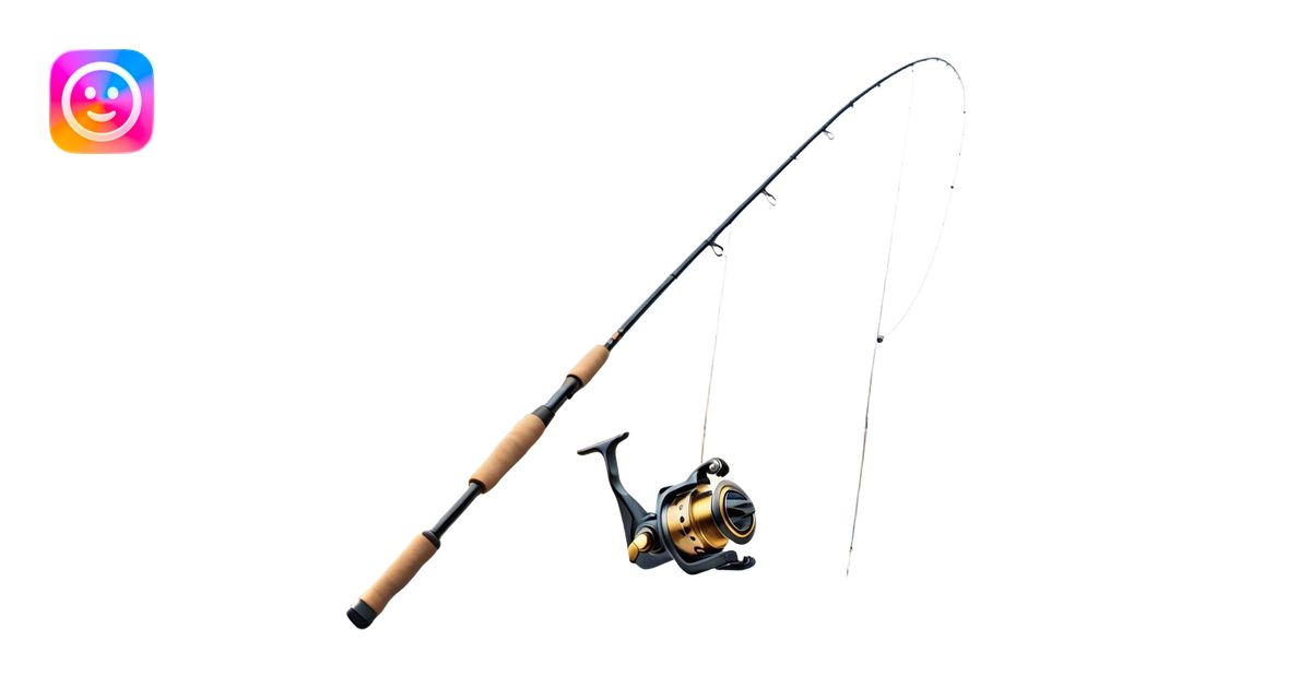Cinematic Realistic Fishing Rod, sleek graphite rod with a smooth ...