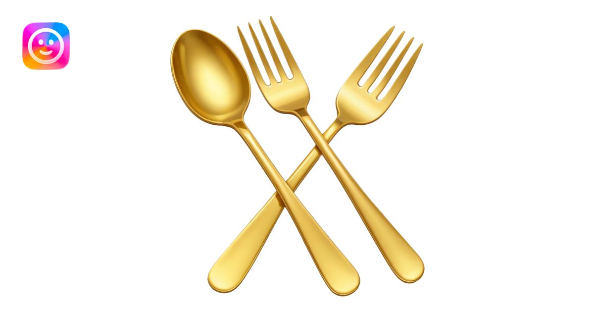 gold spoon and fork emoji | AI Emoji Generator