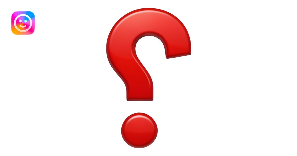 Question mark in red color emoji | AI Emoji Generator